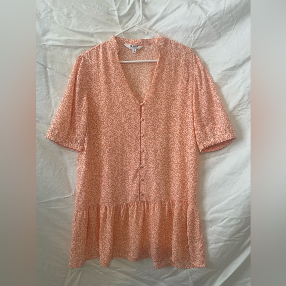 Drop waist button down dress